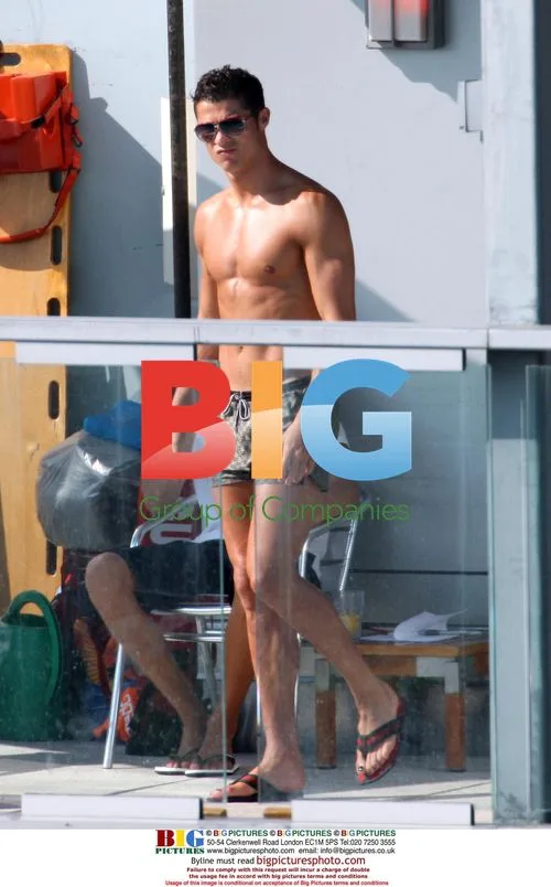 Cristiano Ronaldo poolside in NYC