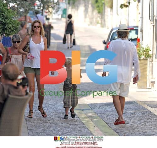 Rod Stewart and Family Walk in France