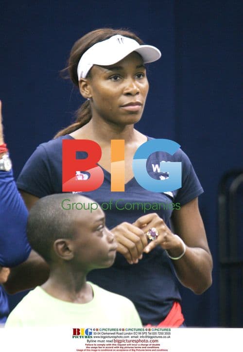 Venus Williams plays at World Tennis Tournament