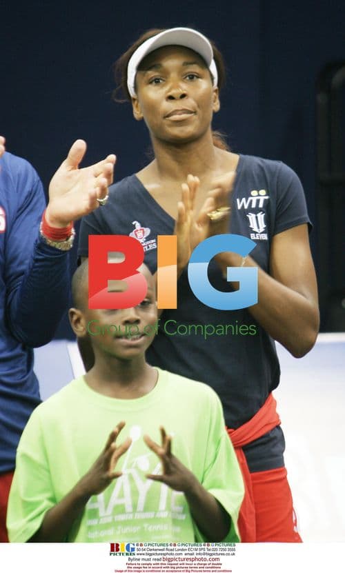 Venus Williams plays at World Tennis Tournament