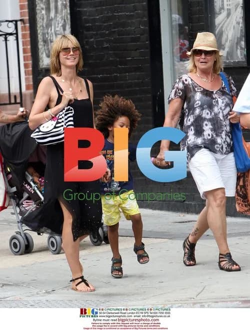 Heidi Klum with kids in West Village
