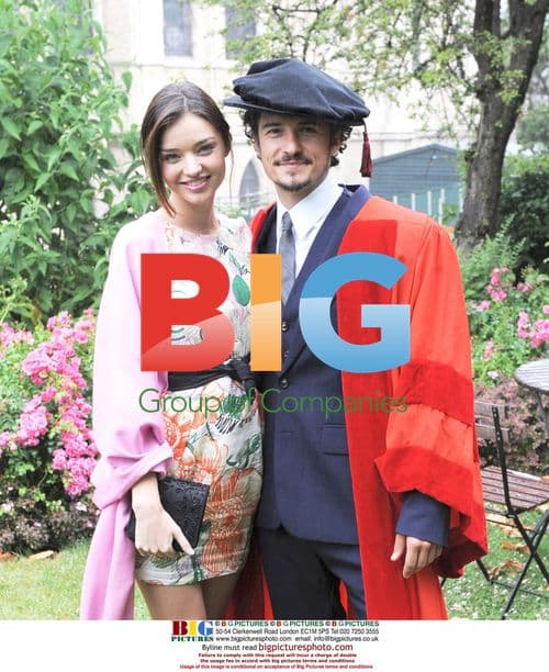 Orlando Bloom with Miranda Kerr and David Suchet