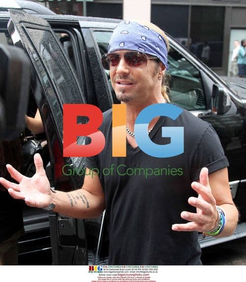 Bret Michaels Leaves Hotel with Family in Manhattan