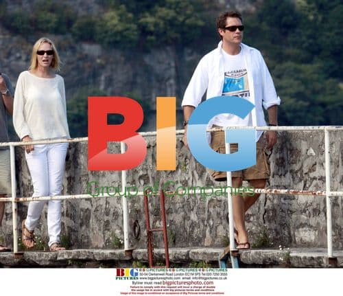 Uma Thurman and Arpad Busson boat ride at Clooney's villa