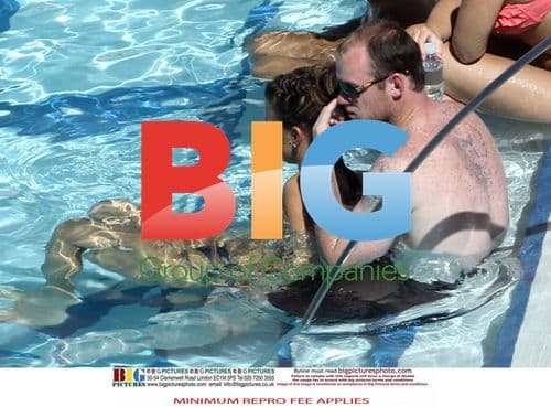 Coleen and Wayne Rooney at Pool