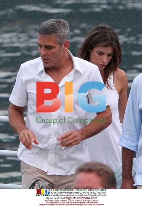 George Clooney and Elisabetta Canalis on Holiday in Italy