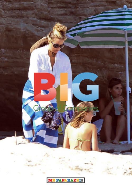 David Duchovny and Family at the Beach