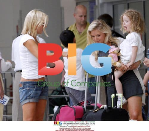 Geri Halliwell with daughter Bluebell at airport