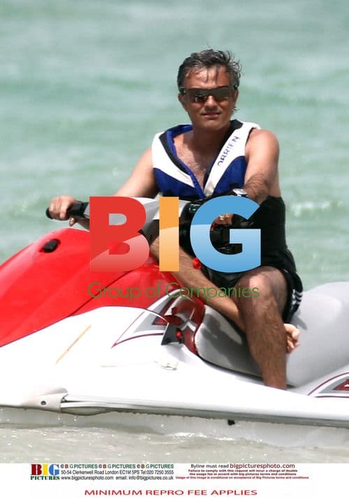 Jose Mourinho on Family Beach Vacation