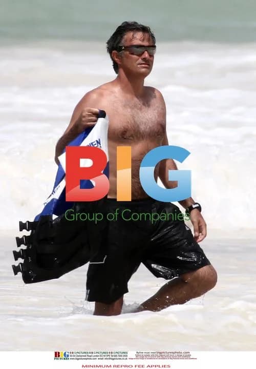 Jose Mourinho on beach holiday with family