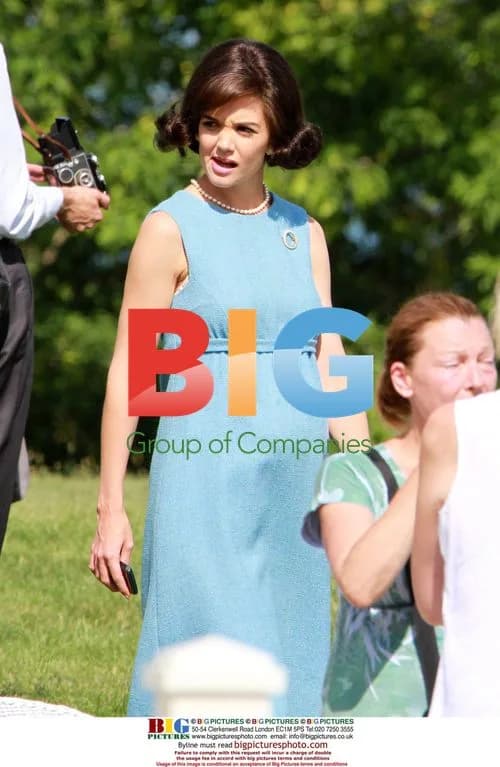 Katie Holmes on the set of 'The Kennedys'