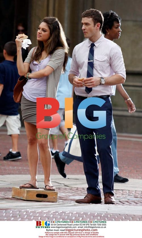 Mila Kunis & Justin Timberlake on "Friends with Benefits" Set