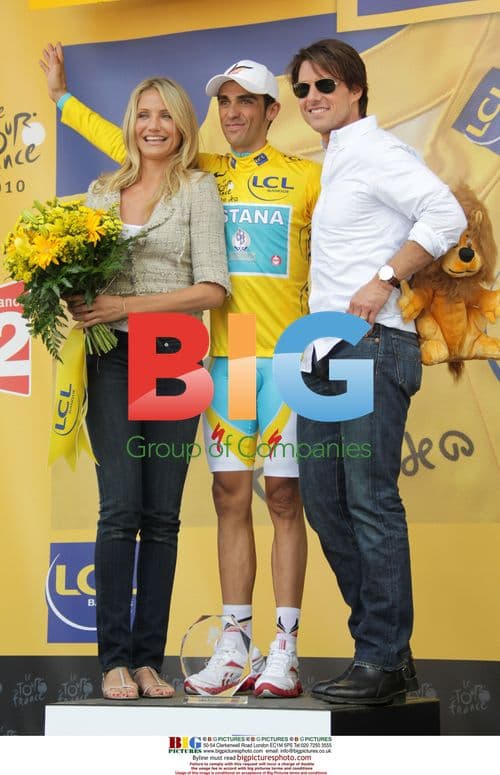 Tom Cruise and Cameron Diaz at Tour de France