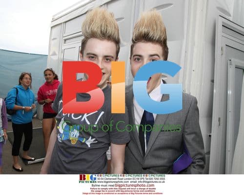 Jedward, Lorenzo and Johnson at Silverstone