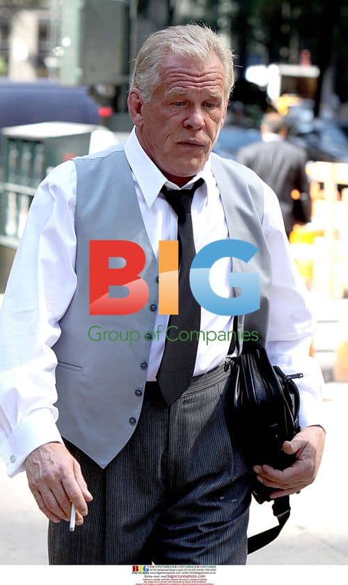 Nick Nolte on the 'Arthur' set