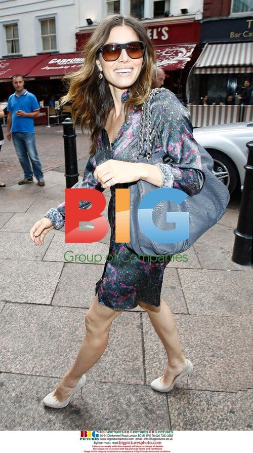 Jessica Biel and Bradley Cooper at Capital FM Studios