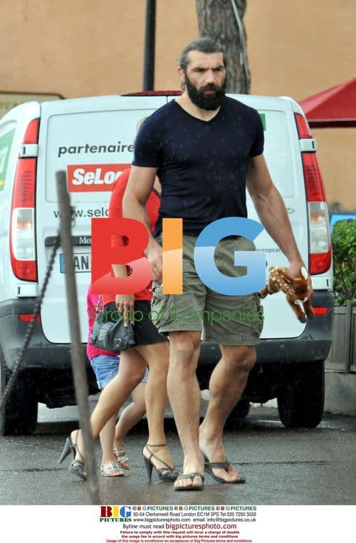 Rugbyman Sebastien Chabal in Saint Tropez