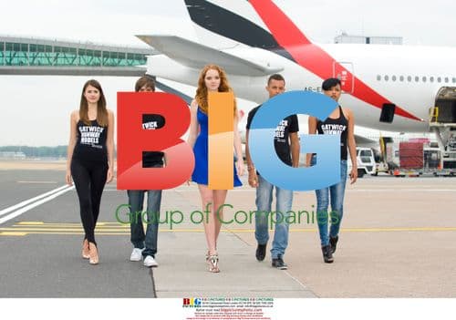 Lily Cole Models on Gatwick Runway