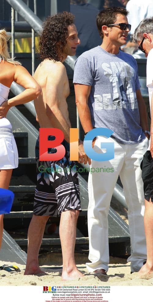 Rob Lowe and Kenny G Beachside in Malibu