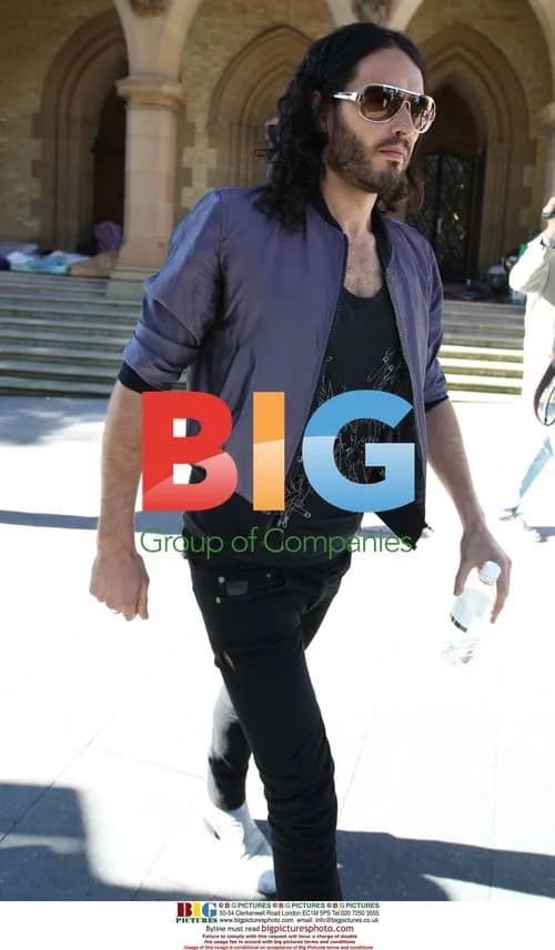Russell Brand Leaving St Canice Parish in Sydney