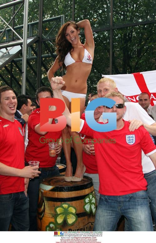 Daisy cheers on England football match