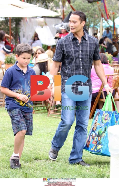 Mark Dacascos and family at charity event