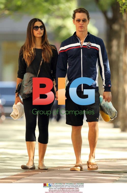 Matthew McConaughey and Camilla Alves leave gym