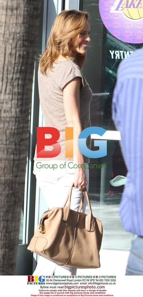 Hilary Swank at Lakers Game