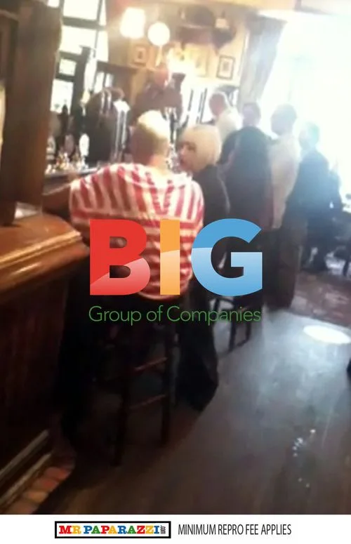 Lady Gaga Drinks at Pub During Tour