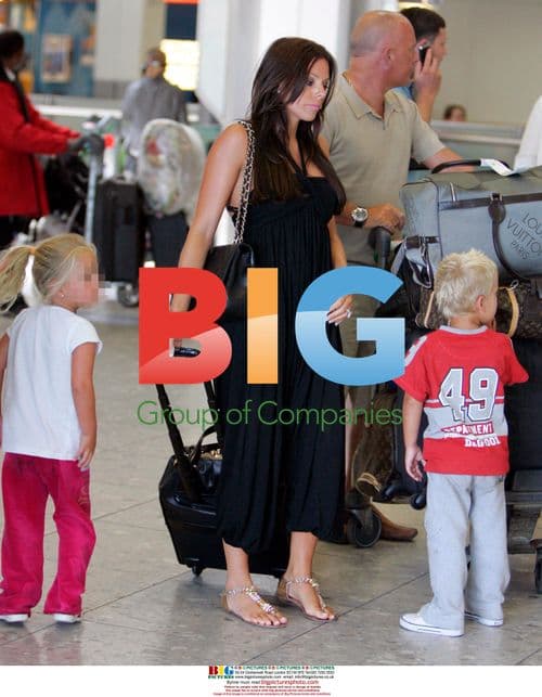 Toni Terry and family at Heathrow Airport