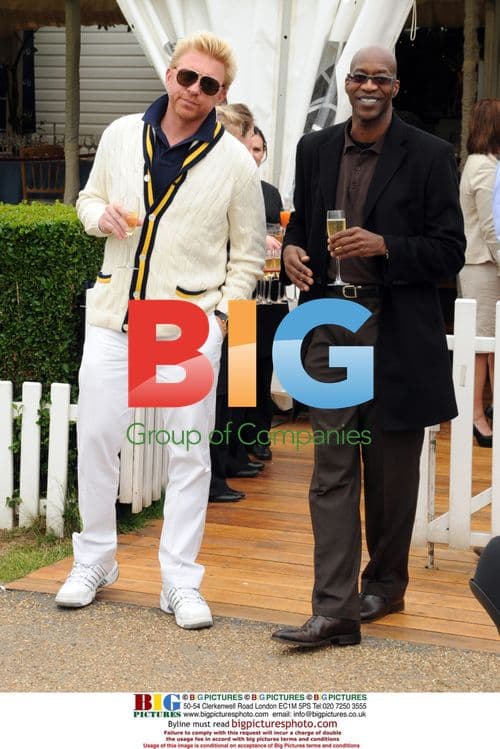 Boris Becker and Edwin Moses at Laureus Polo Cup