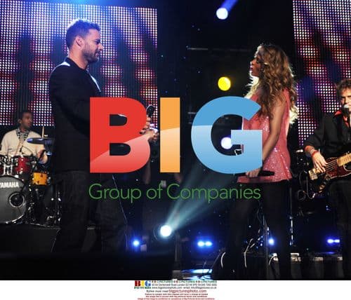 Ricky Martin and Paulina Rubio at Charity Concert