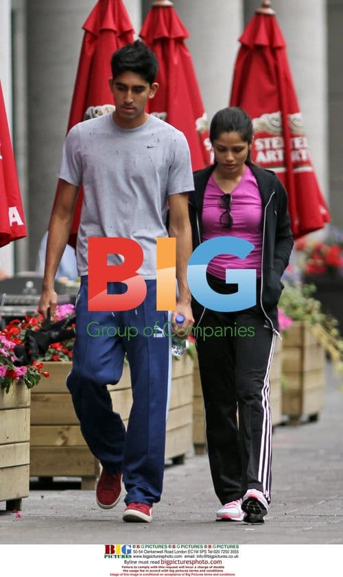 Freida Pinto and Dev Patel workout together in Montreal