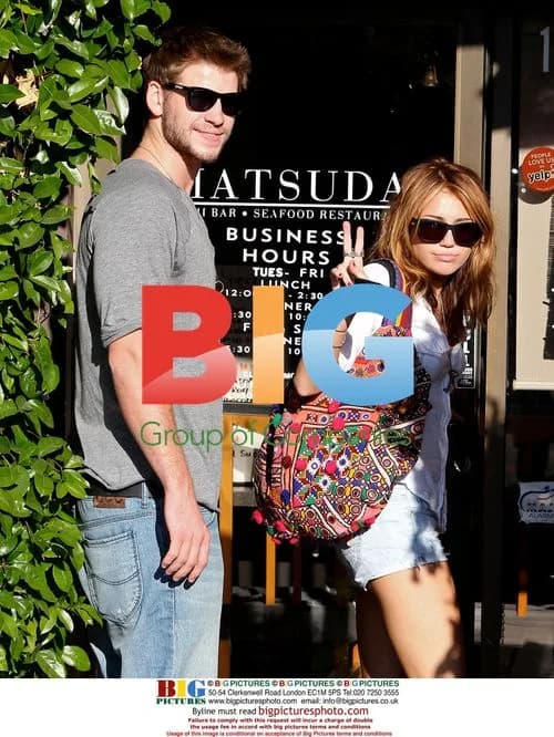 Miley Cyrus and Liam Hemsworth get sushi