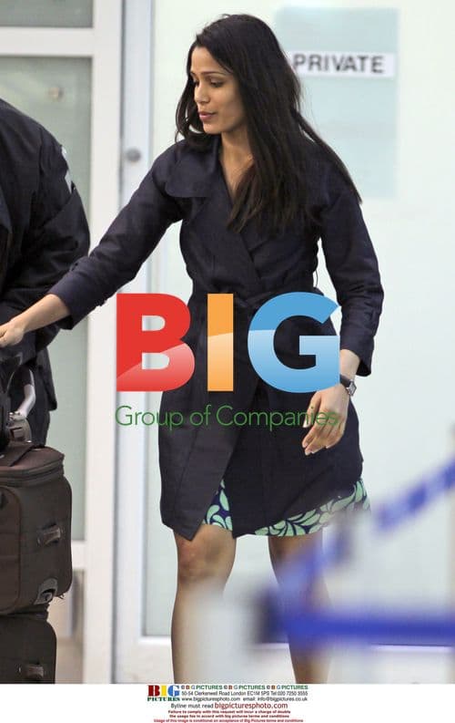 Freida Pinto Arrives at Airport