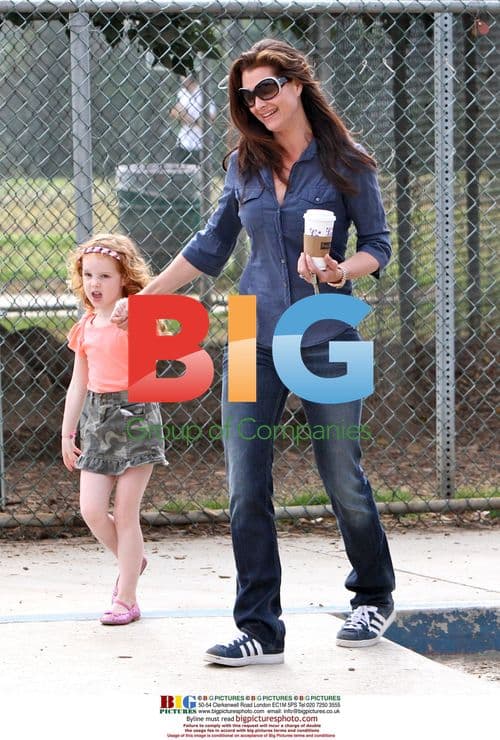 Brooke Shields and Family at Dog Park