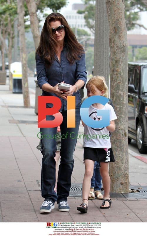 Brooke Shields and Family at Dog Park