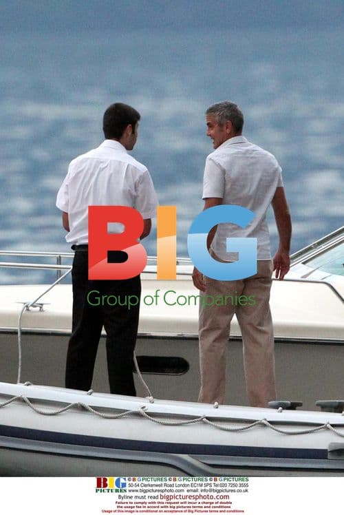 George Clooney and Elisabetta Canalis on boat trip in Como