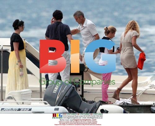 George Clooney and friends on Lake Como boat trip