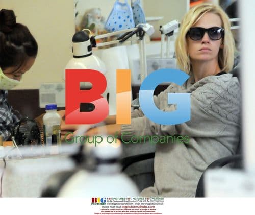 January Jones Gets Nails Done in Los Feliz