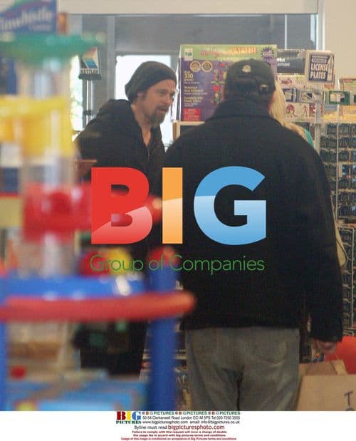 Brad Pitt Visits Toy Store in Malibu