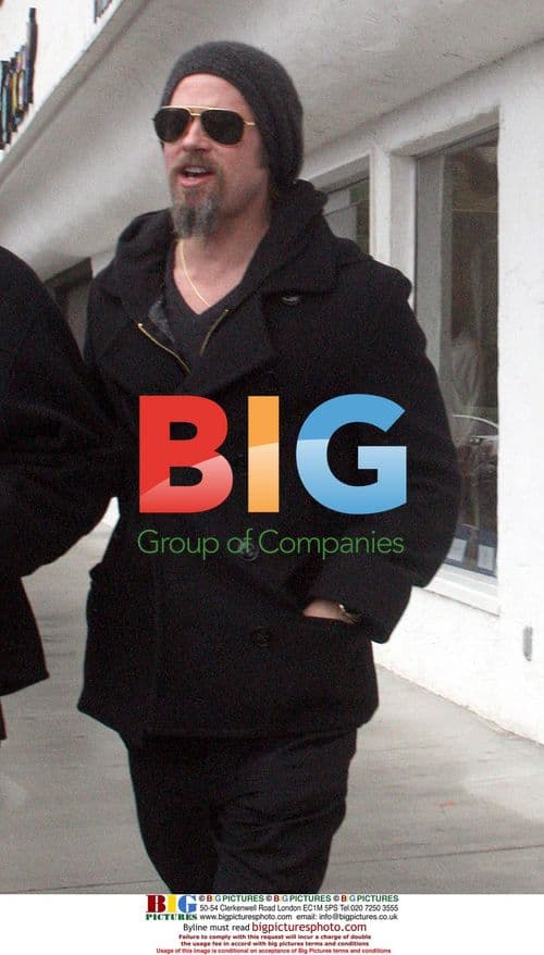 Brad Pitt Shops with Friend in Malibu