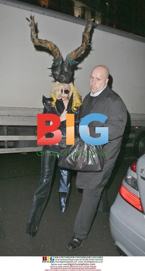 Lady Gaga Leaving Zuma in Head Dress