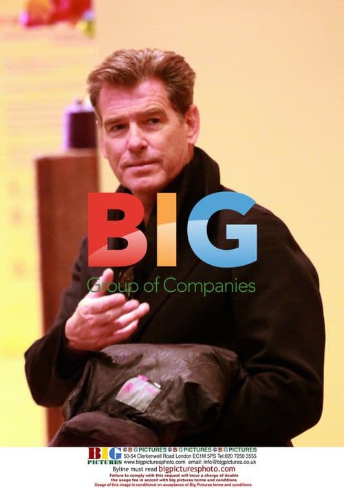 Pierce Brosnan with son at FAO Schwarz