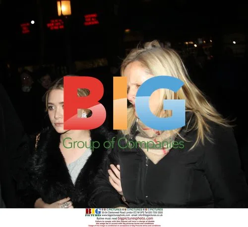 Ashley Olsen and mom at Tommy Hilfiger show
