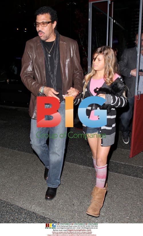 Lionel Richie and Daughter Sophia Depart Boa Steakhouse