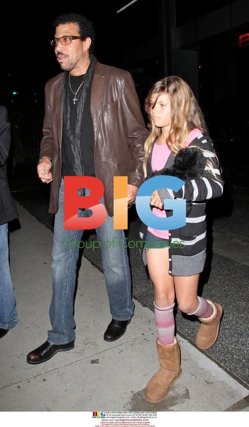 Lionel Richie and Daughter Sophia Leave Restaurant