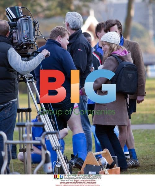 James Corden and Daisy Haggard filming Dr Who