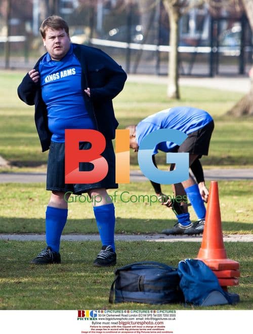 James Corden and Matt Smith on Dr Who Set