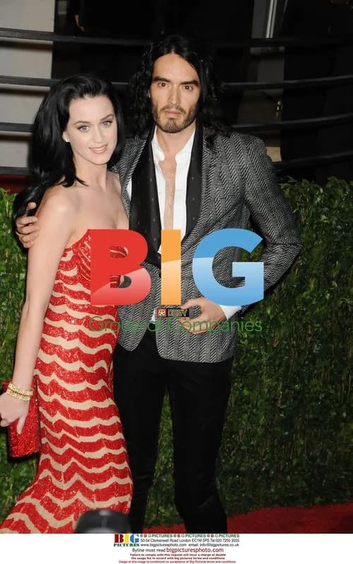 Katy Perry and Russell Brand at Vanity Fair Oscar Party